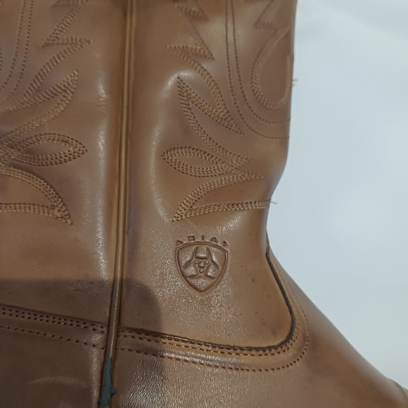 10/11B Ariat Womens Western Boots Cowboy Leather Brown Style 15718 - Picture 6 of 14